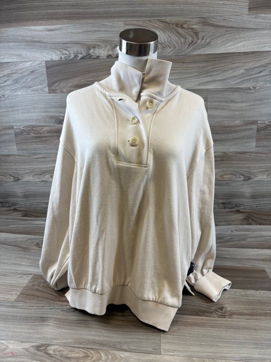 Top Long Sleeve By Sonoma In Cream, Size: L