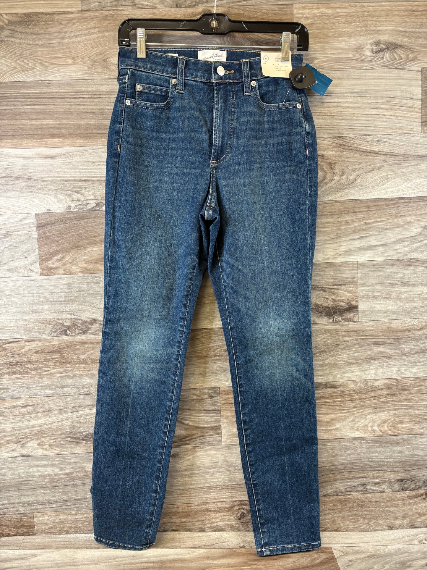 Jeans Skinny By Universal Thread In Blue Denim, Size: 6