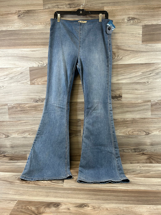 Jeans Flared By Free People In Blue Denim, Size: 8