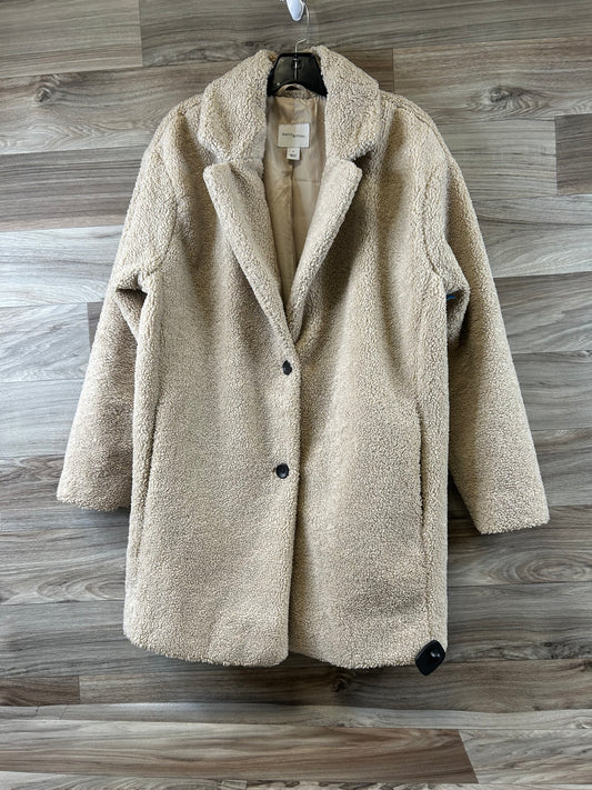 Coat Faux Fur & Sherpa By Daily Ritual In Tan, Size: M