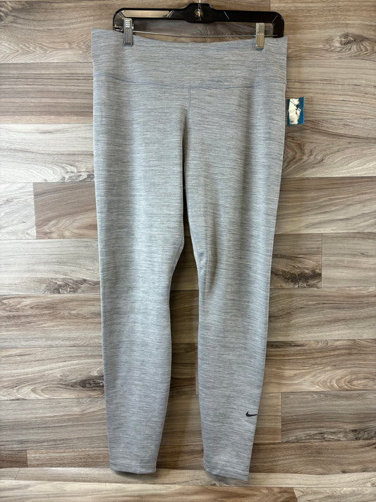 Athletic Leggings By Nike Apparel In Grey, Size: Xl