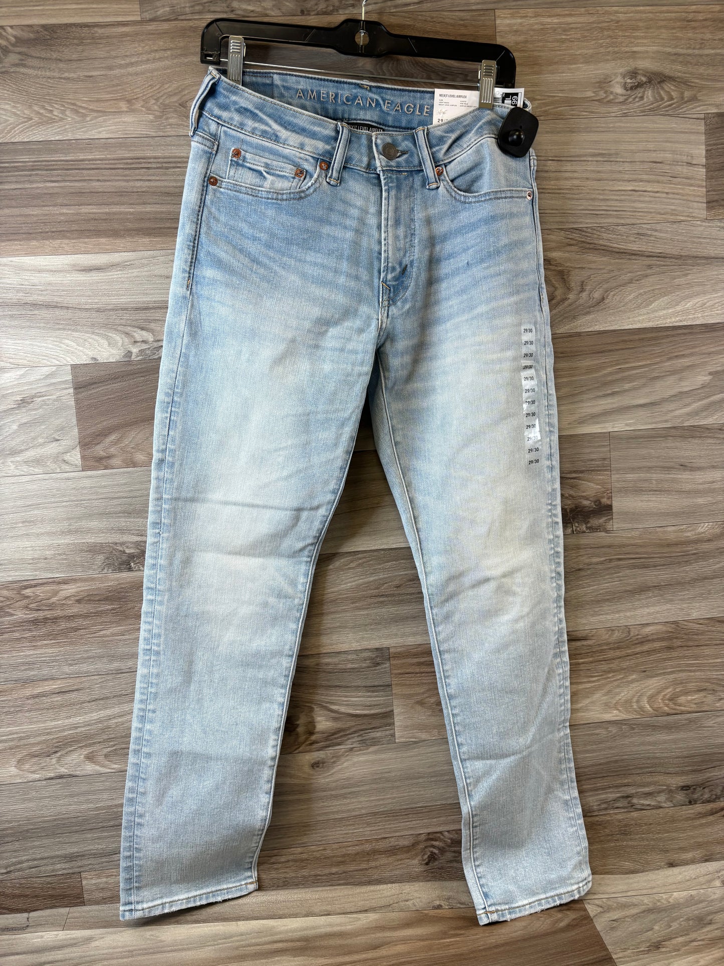 Jeans Straight By American Eagle In Blue Denim, Size: 6