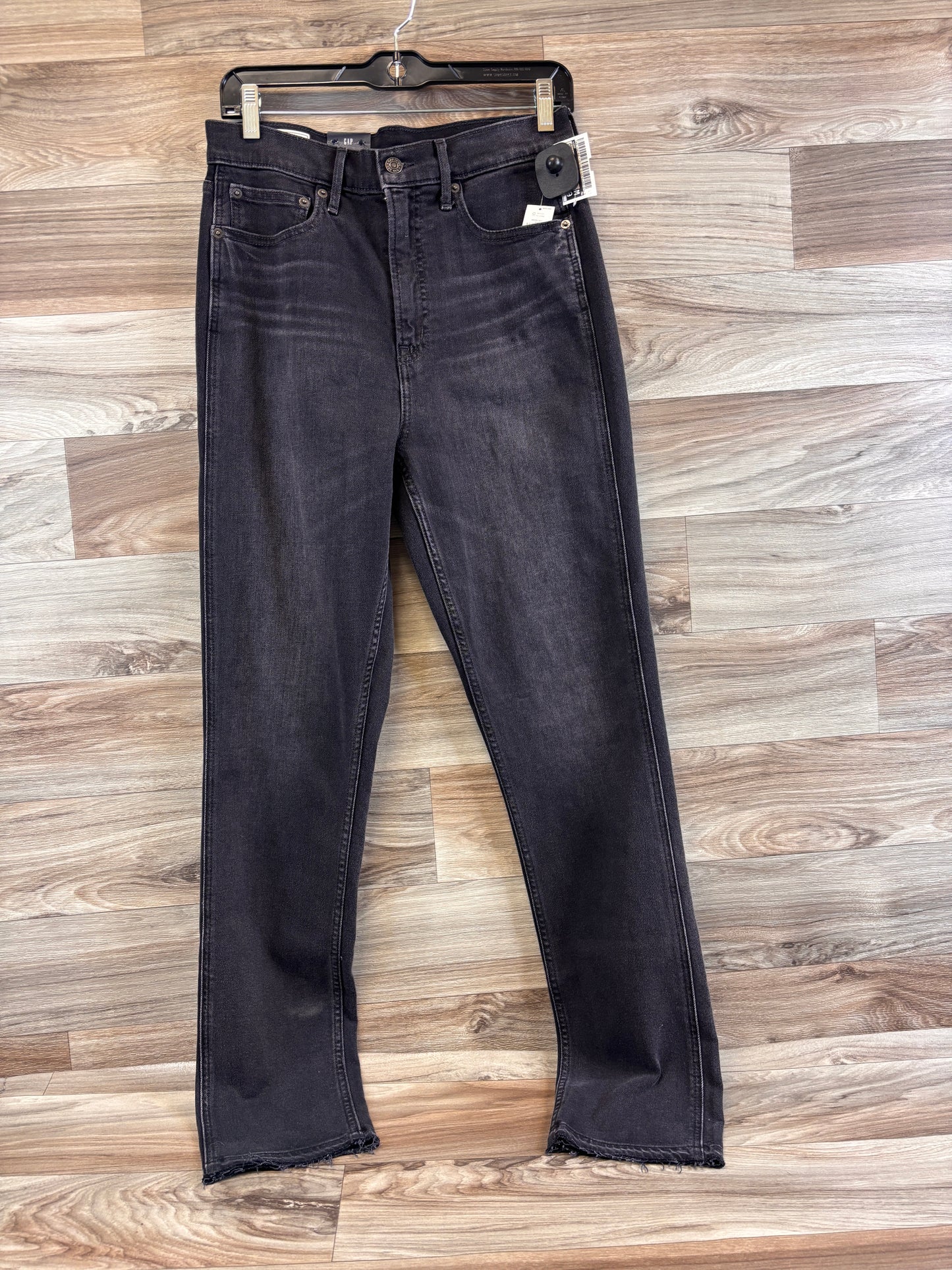 Jeans Skinny By Gap In Black Denim, Size: 8