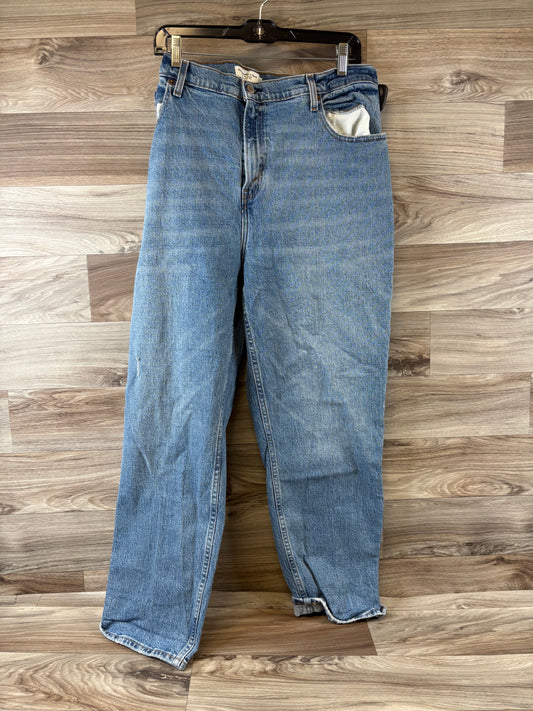 Jeans Straight By Abercrombie And Fitch In Blue Denim, Size: 18