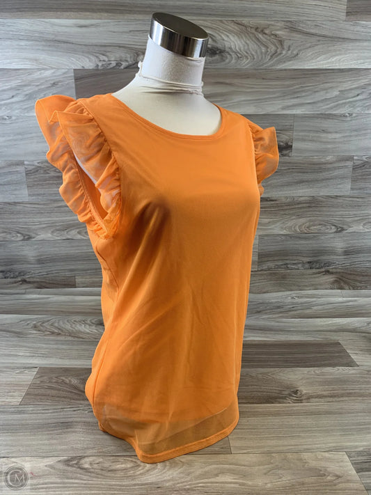 Top Sleeveless Basic By Dkny In Orange, Size: M