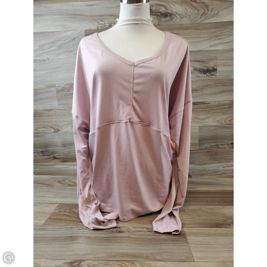 Athletic Top Long Sleeve Crewneck By Fabletics In Pink, Size: Xl