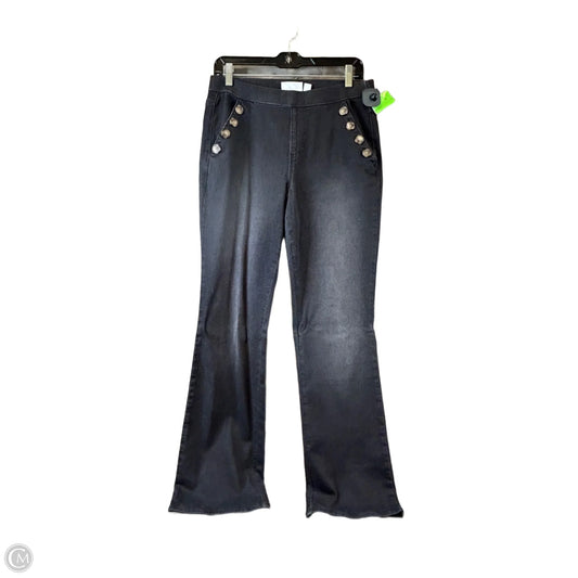Jeans Flared By Belle By Kim Gravel In Black Denim, Size: 8