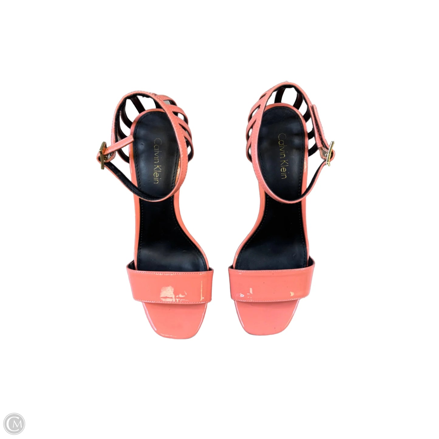 Sandals Heels Stiletto By Calvin Klein In Peach, Size: 6