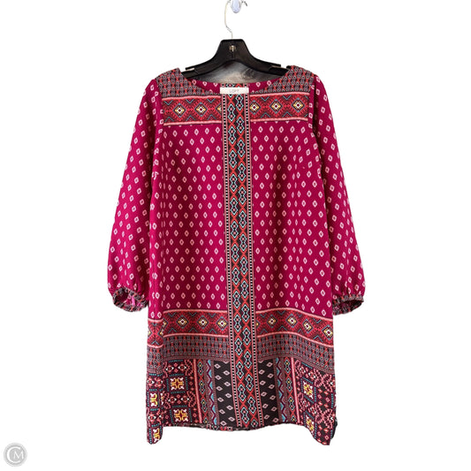 Dress Casual Midi By Loft In Pink & Red, Size: Xs