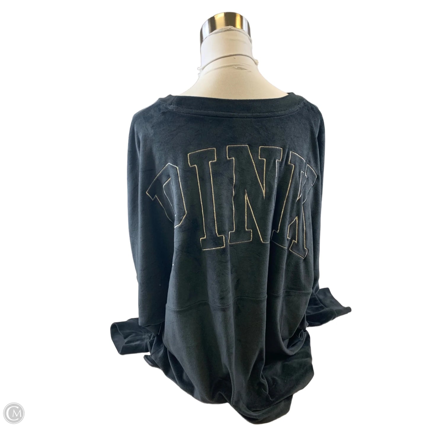 Sweatshirt Crewneck By Pink In Black, Size: Xxl
