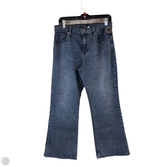 Jeans Cropped By Banana Republic In Blue Denim, Size: 8