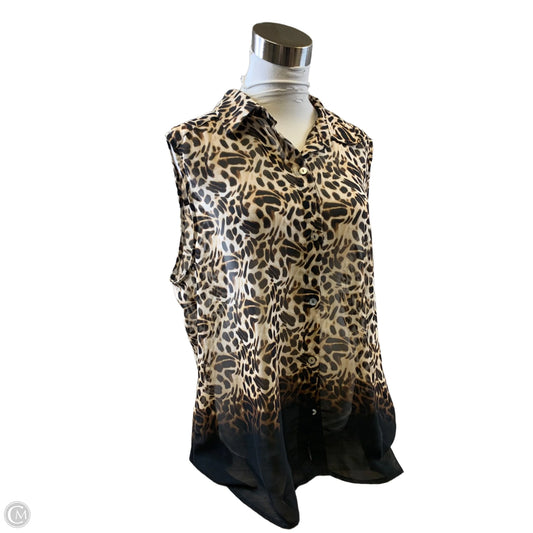 Top Sleeveless By Chicos In Animal Print, Size: Xl