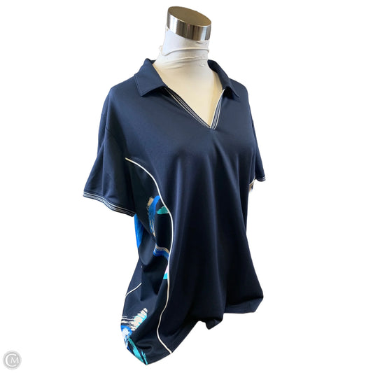 Athletic Top Short Sleeve By Lady Hagen In Blue, Size: Xxl
