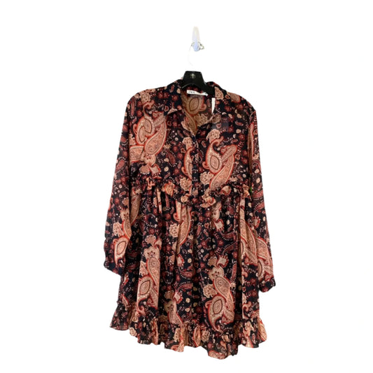 Top Long Sleeve By Zara In Black & Red, Size: Xs