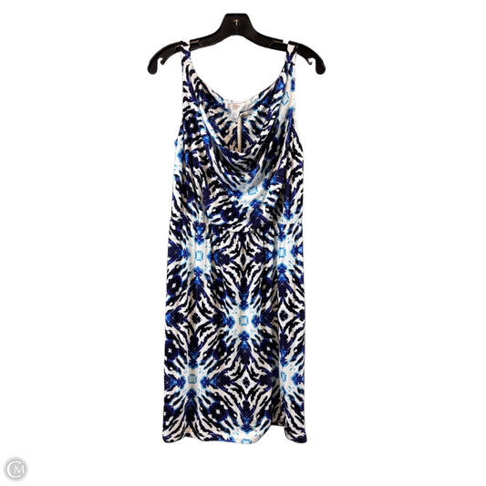 Dress Casual Midi By Kenar In Blue & White, Size: M