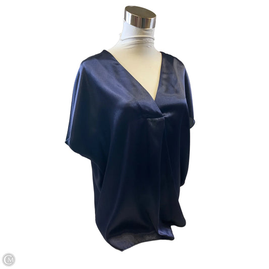 Top Short Sleeve By Nicole By Nicole Miller In Navy, Size: Xl