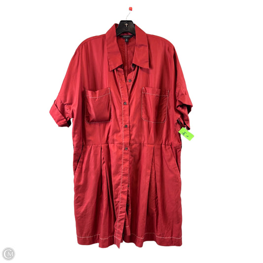 Dress Casual Midi By Banana Republic In Orange, Size: Xl