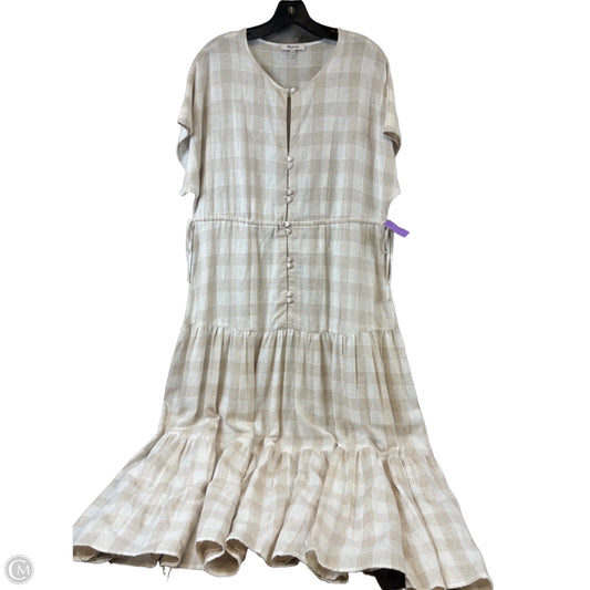 Dress Casual Maxi By Madewell In Tan & White, Size: M