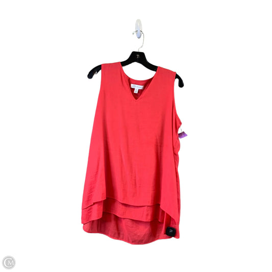 Top Sleeveless By Cristina In Coral, Size: M