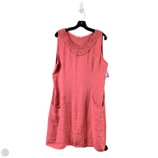 Dress Casual Midi By Clothes Mentor In Coral, Size: Xl