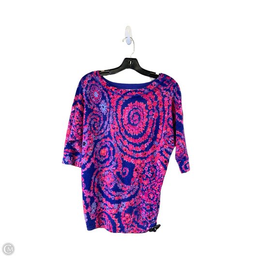 Sweater Designer By Lilly Pulitzer In Blue & Pink, Size: L