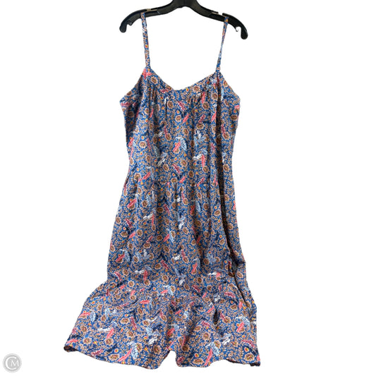 Dress Casual Midi By Knox Rose In Blue & Orange, Size: Xxl