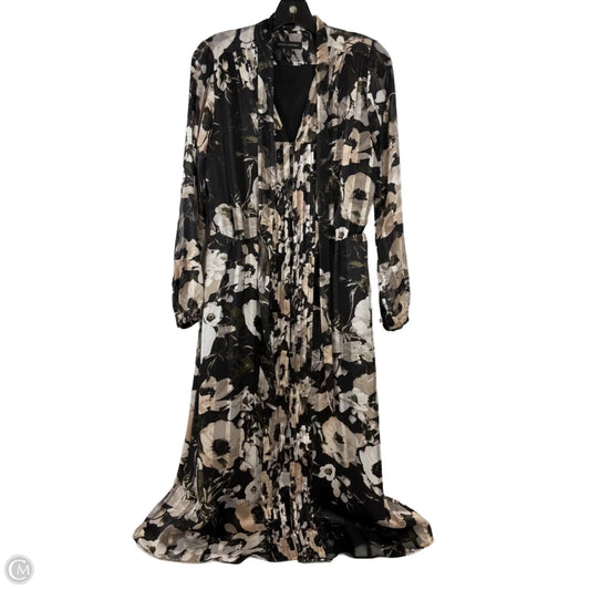 Dress Casual Midi By Banana Republic In Black & Cream, Size: S