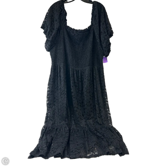 Dress Casual Midi By Lc Lauren Conrad In Black, Size: 2x