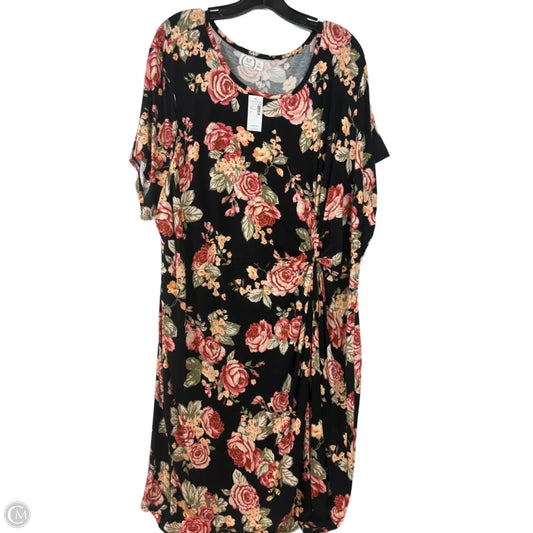 Dress Casual Midi By Maurices In Black & Red, Size: 3x