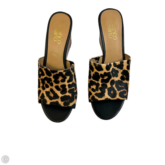 Sandals Heels Wedge By Franco Sarto In Animal Print, Size: 9