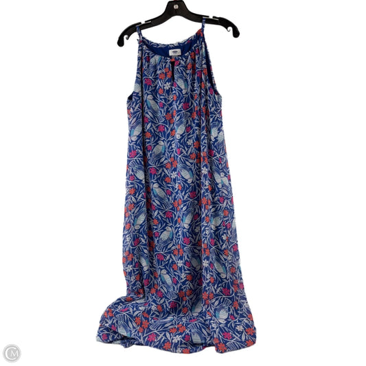 Dress Casual Maxi By Old Navy In Blue & Orange, Size: M
