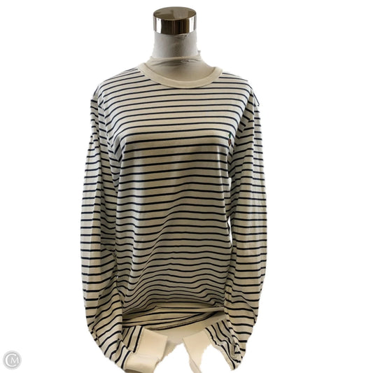 Top Long Sleeve By Clothes Mentor In Blue & White, Size: L