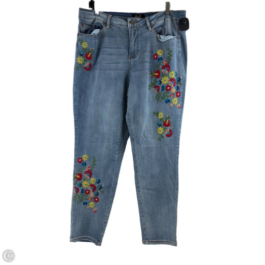 Jeans Skinny By Earl Jean In Blue Denim, Size: 18