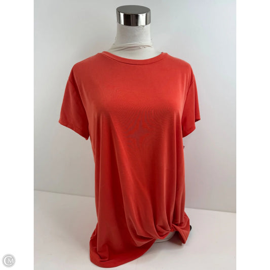 Top Short Sleeve By Green Envelope In Orange, Size: S