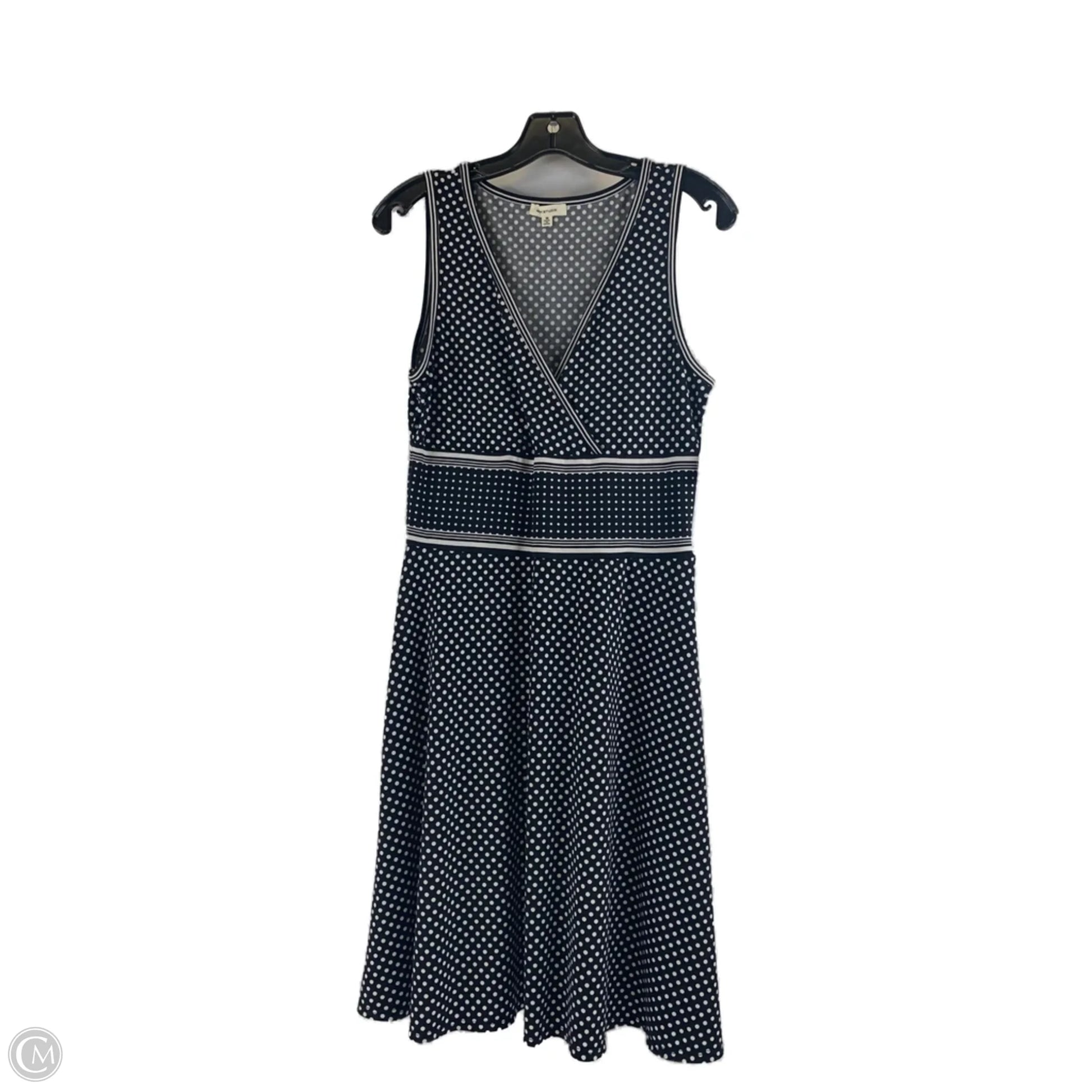 max studio black and white dress NWT Max Studio Black & White Striped Quarter Sleeve Midi Dress XS