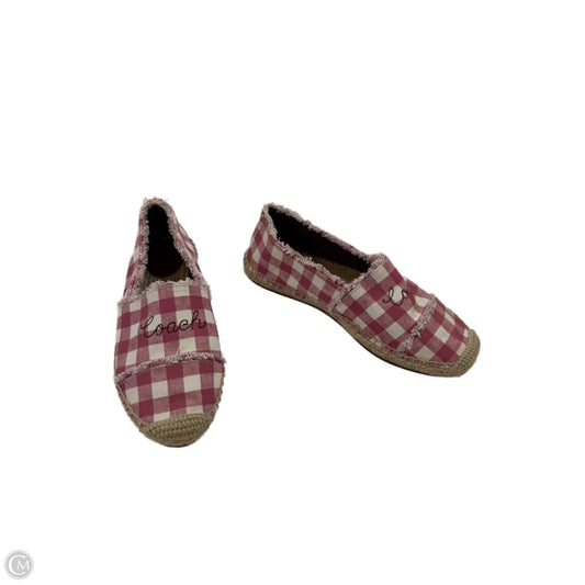 Shoes Designer By Coach In Checkered Pattern, Size: 7.5