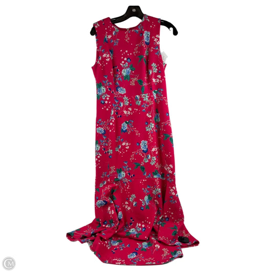 Dress Casual Midi By Calvin Klein In Blue & Pink, Size: S