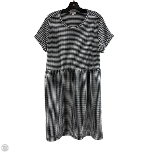 Dress Casual Midi By Loft In Black & White, Size: L