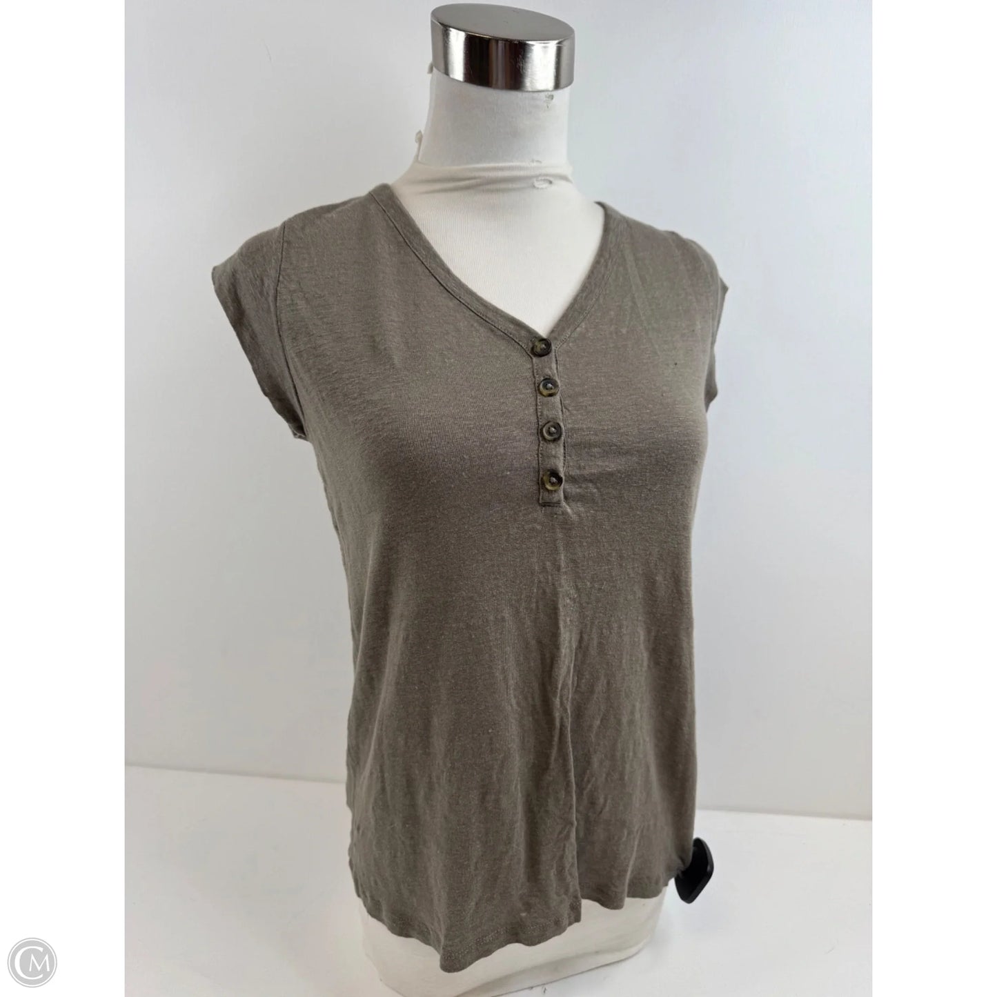 Top Short Sleeve By Loft In Green, Size: Sp