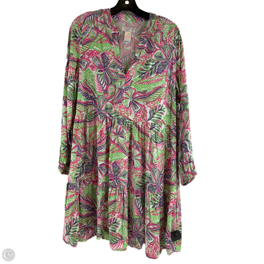 Dress Casual Midi By Clothes Mentor In Blue & Pink, Size: M
