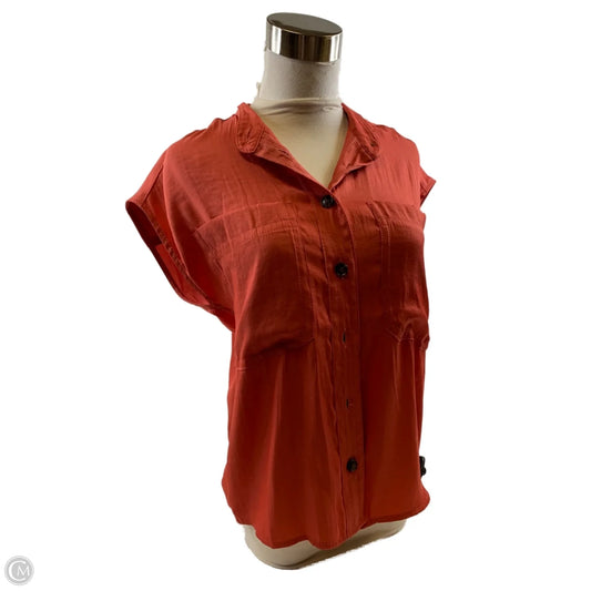 Top Short Sleeve By Banana Republic In Orange, Size: Xs
