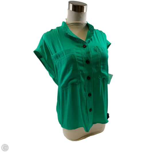 Top Short Sleeve By Banana Republic In Green, Size: Xs