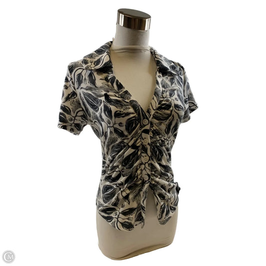 Top Short Sleeve By Maeve In Black & White, Size: S