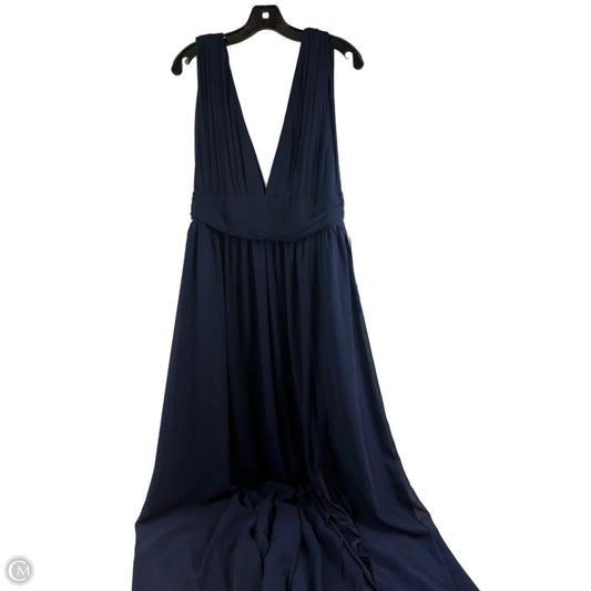 Dress Party Long By Lulus In Navy, Size: Xl