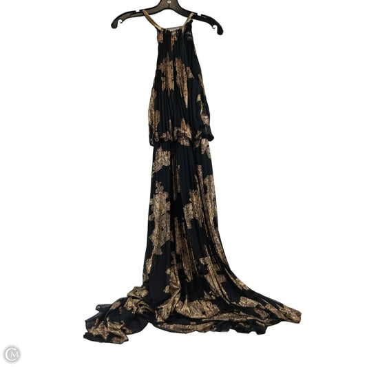 Dress Party Long By Msk In Black & Gold, Size: L