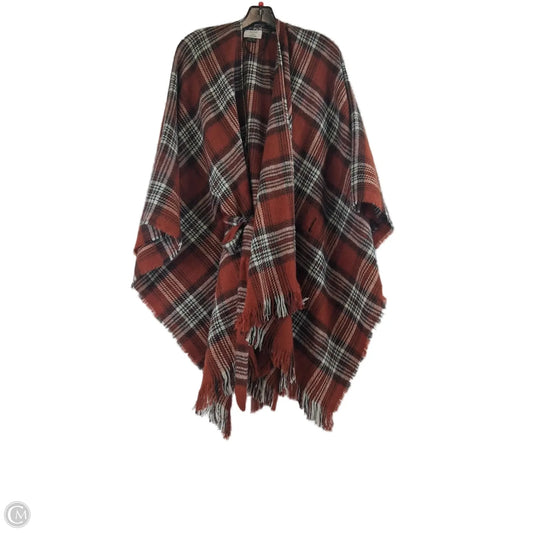 Shawl By Clothes Mentor In Red & White, Size: Osfm