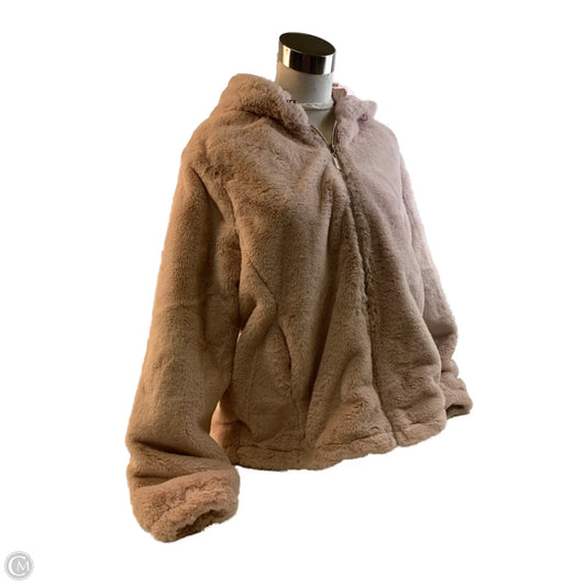 Jacket Faux Fur & Sherpa By Jou Jou In Pink, Size: L