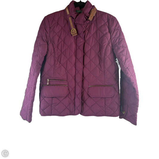 Jacket Puffer & Quilted By Lauren By Ralph Lauren In Purple, Size: M