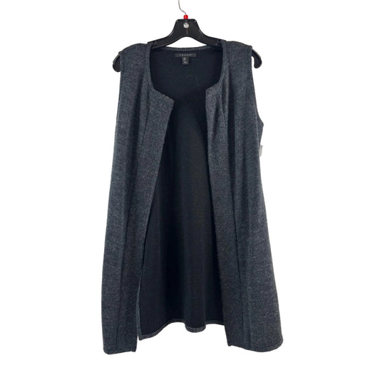 Vest Sweater By Tahari By Arthur Levine In Grey, Size: S