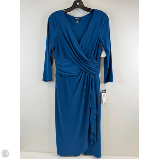 Dress Casual Midi By Chaps In Blue, Size: M